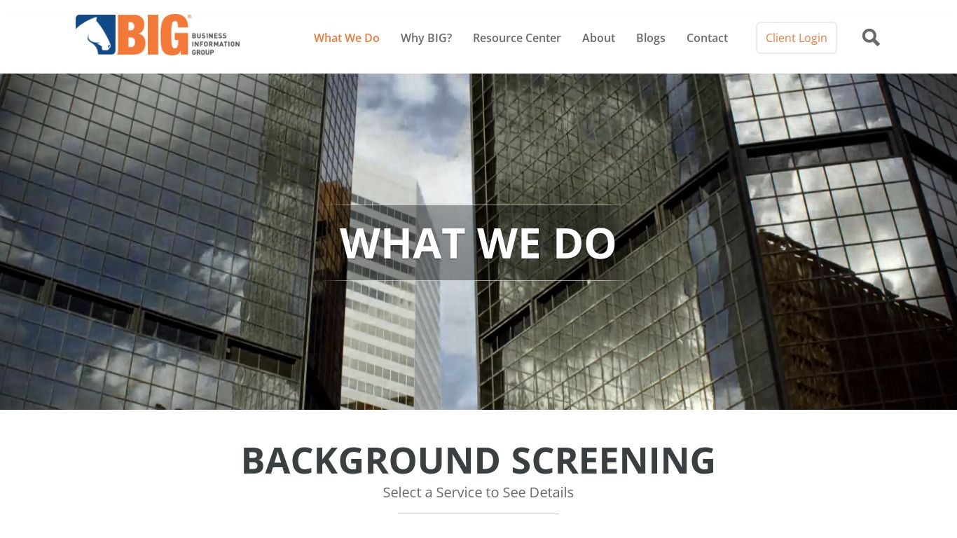 Background Screening - BIG